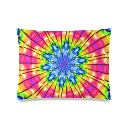 Spring Flowers Awakening Fractal Abstract Custom Zippered Pillow Case 20"x26"(Twin Sides)
