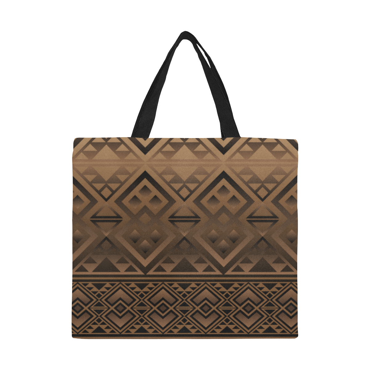 The Lodge Brown All Over Print Canvas Tote Bag/Large (Model 1699)