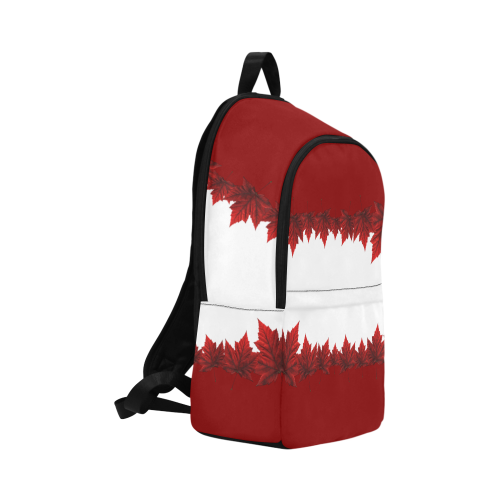 Canada Maple Leaf Backpacks White Fabric Backpack for Adult (Model 1659)