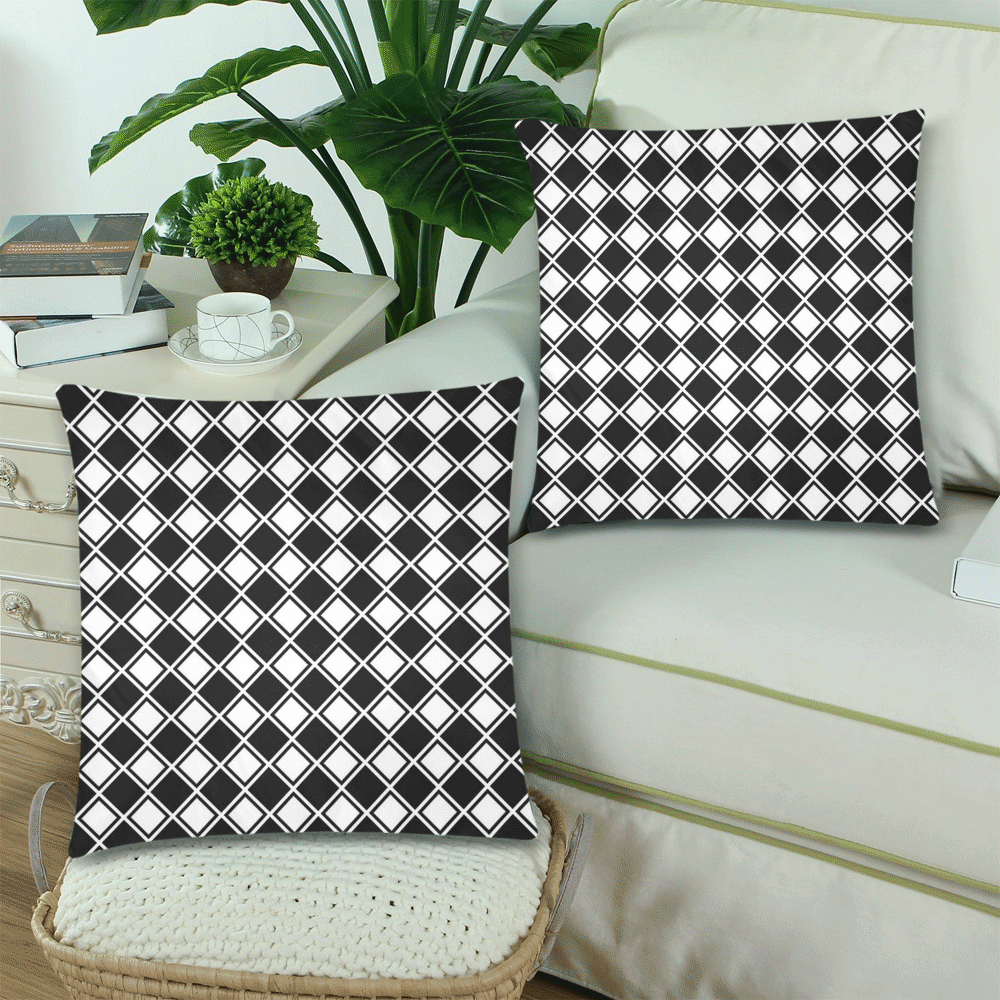 26sw Custom Zippered Pillow Cases 18"x 18" (Twin Sides) (Set of 2)