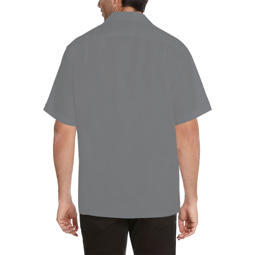 casual solid gray Hawaiian Shirt (Model T58)