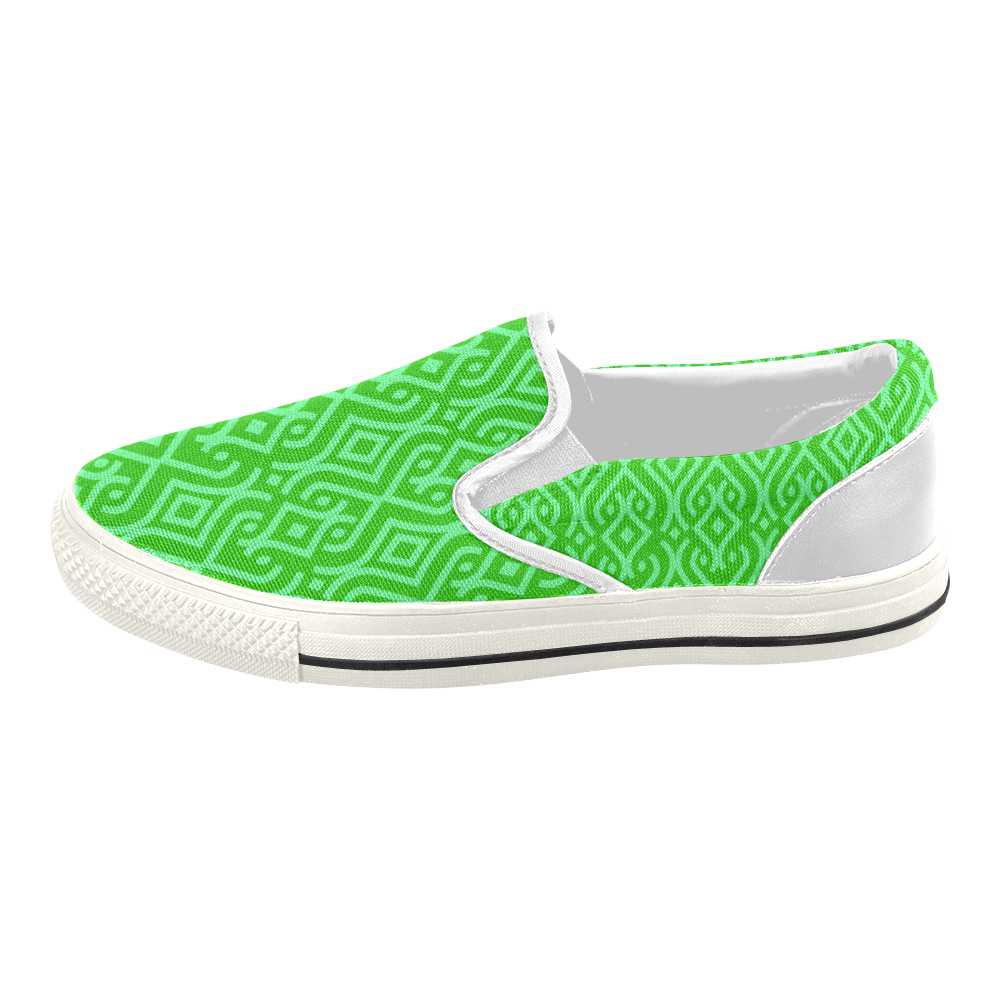 Creen Abstract Women's Slip-on Canvas Shoes (Model 019)