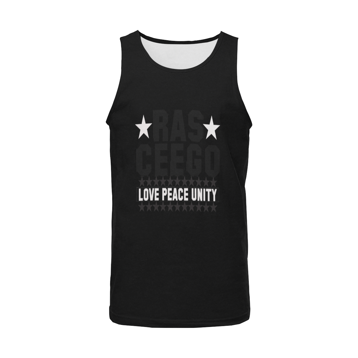 Ras CeeGo black and white Men's All Over Print Tank Top (Model T57)