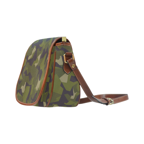 Swedish M90 woodland camouflage Saddle Bag/Small (Model 1649) Full Customization