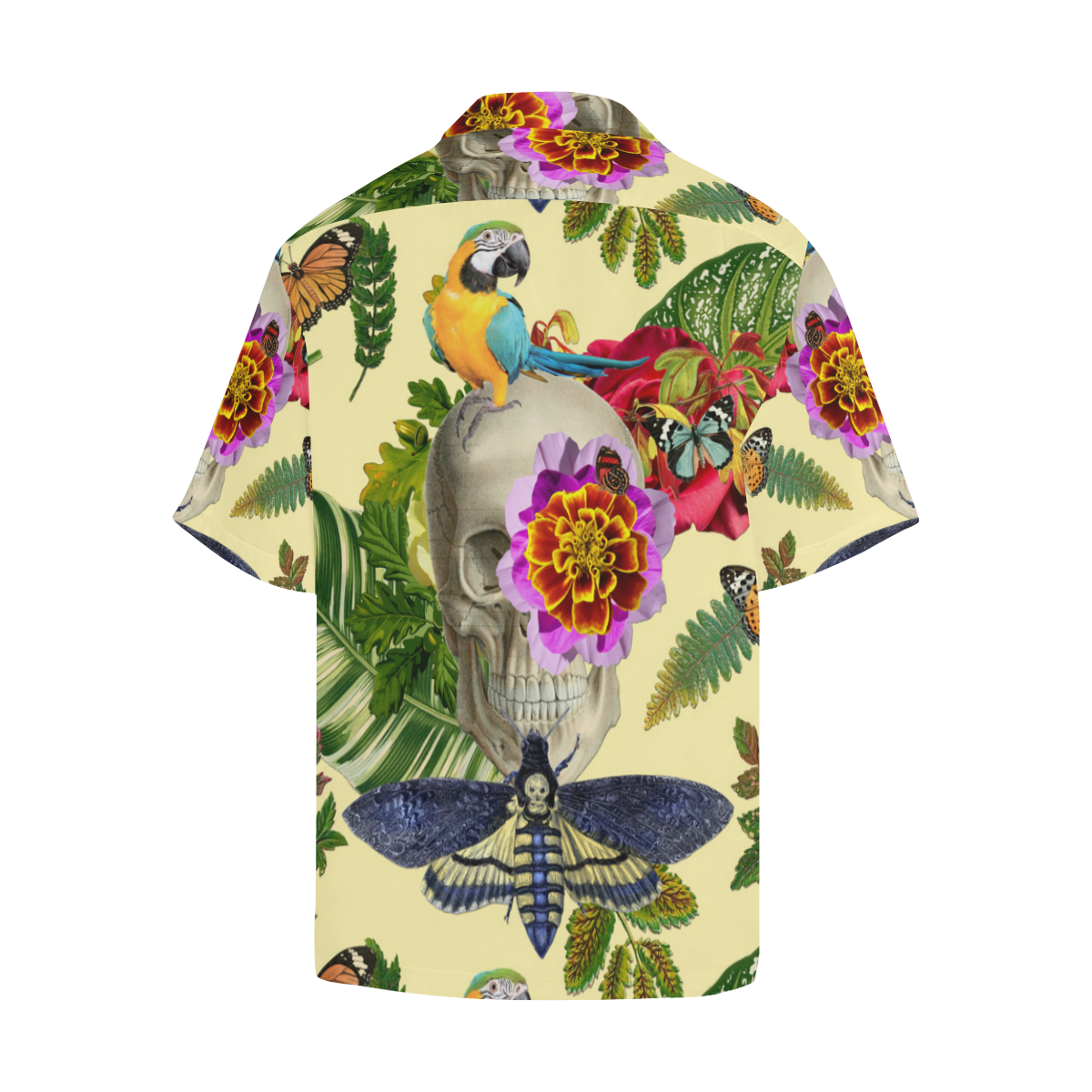 collage_tropical skull_gloria sanchez1 Hawaiian Shirt (Model T58)