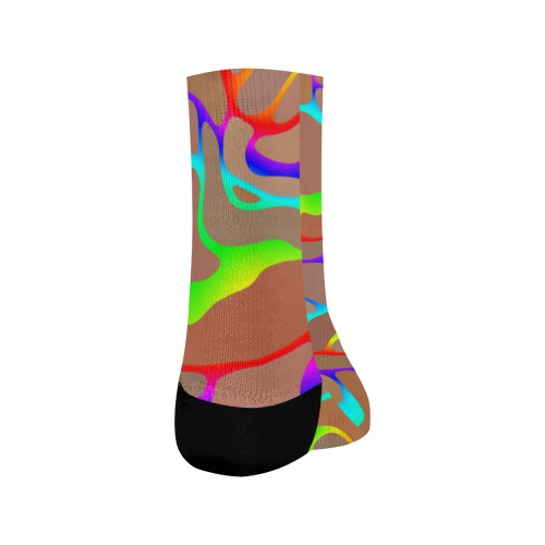 Colorful wavy shapes Crew Socks
