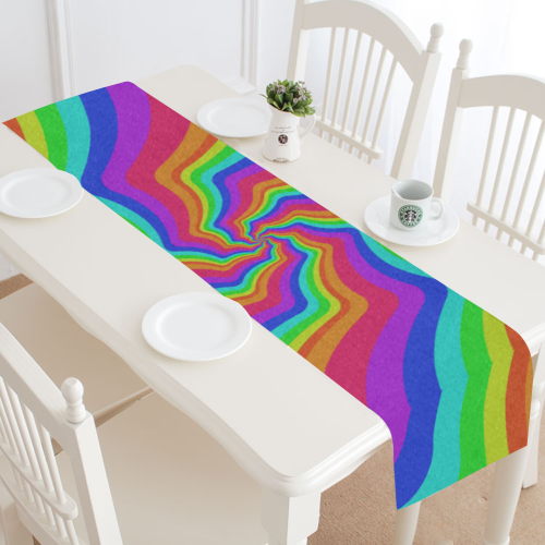 Rainbow shell Table Runner 14x72 inch