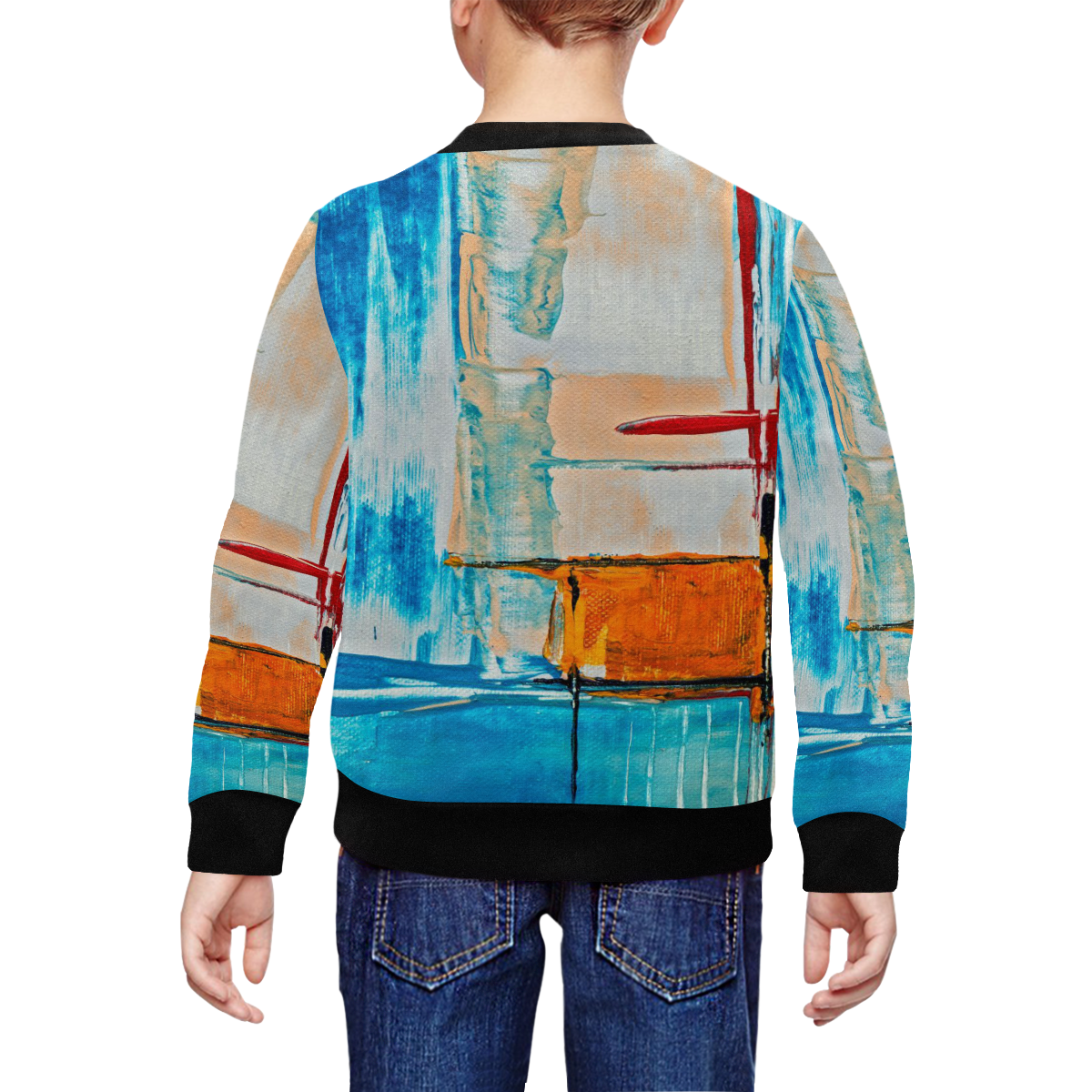oil_h All Over Print Crewneck Sweatshirt for Kids (Model H29)