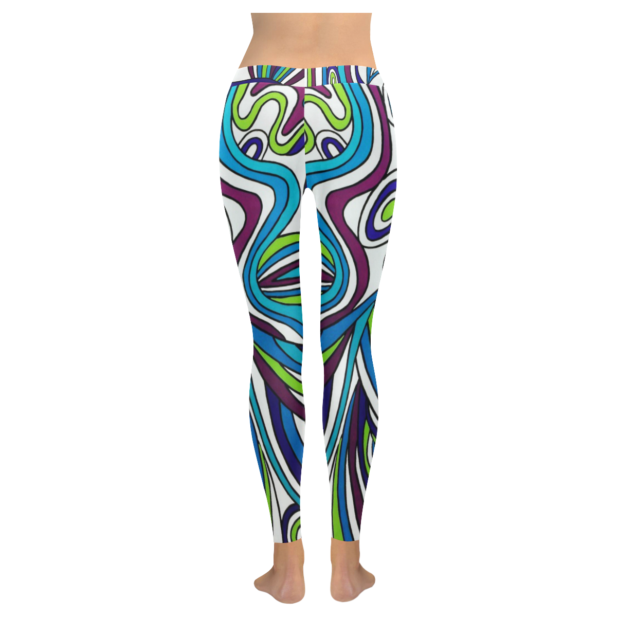 Lucky Charm Women's Low Rise Leggings (Invisible Stitch) (Model L05)