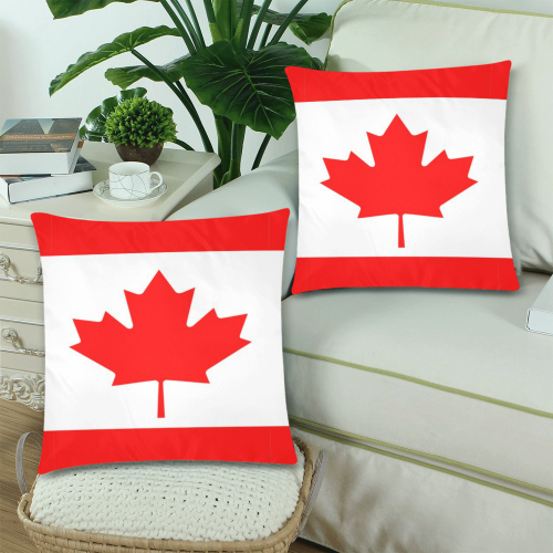 CANADA-2 Custom Zippered Pillow Cases 18"x 18" (Twin Sides) (Set of 2)