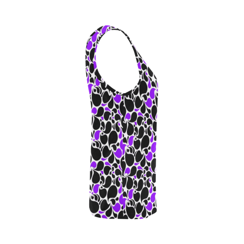 purple black paisley All Over Print Tank Top for Women (Model T43)