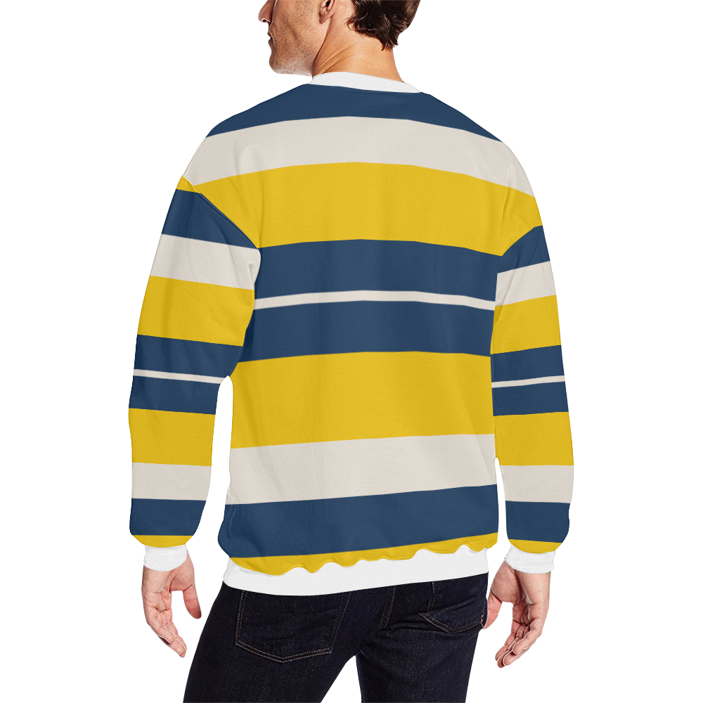 Pearl Corn Zodiac Men's Oversized Fleece Crew Sweatshirt (Model H18)