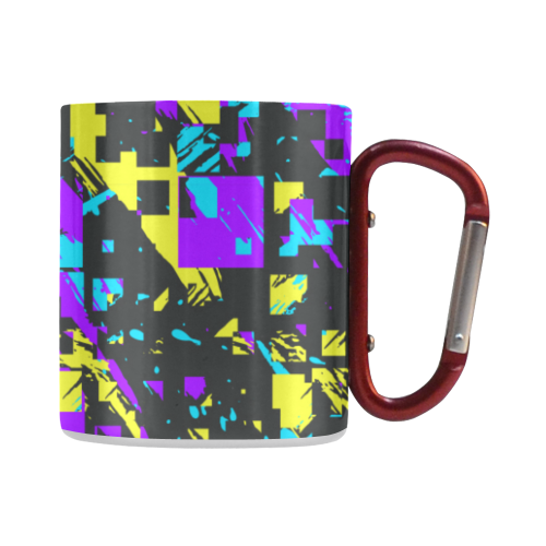 Purple yelllow squares Classic Insulated Mug(10.3OZ)