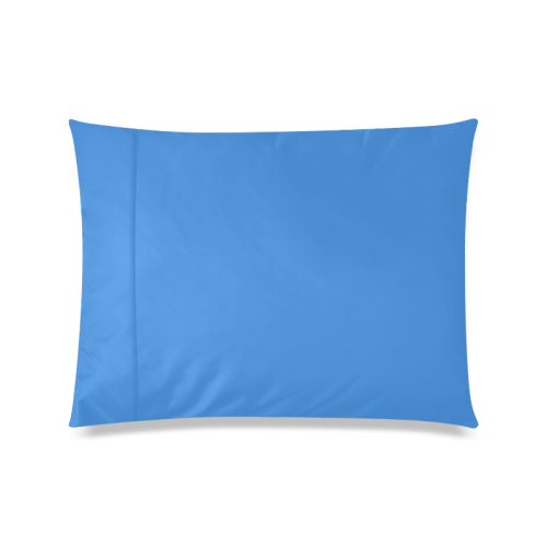 Deep Sky Blue Custom Zippered Pillow Case 20"x26"(Twin Sides)
