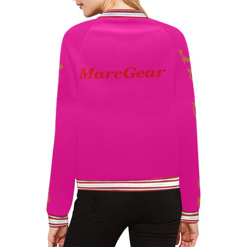 MarcGear Womens PHS All Over Print Bomber Jacket for Women (Model H21)