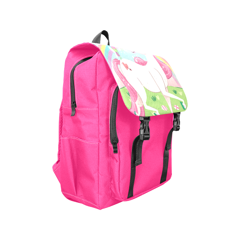 Pink Unicorn Rainbow Casual Shoulders Backpack (Model 1623)