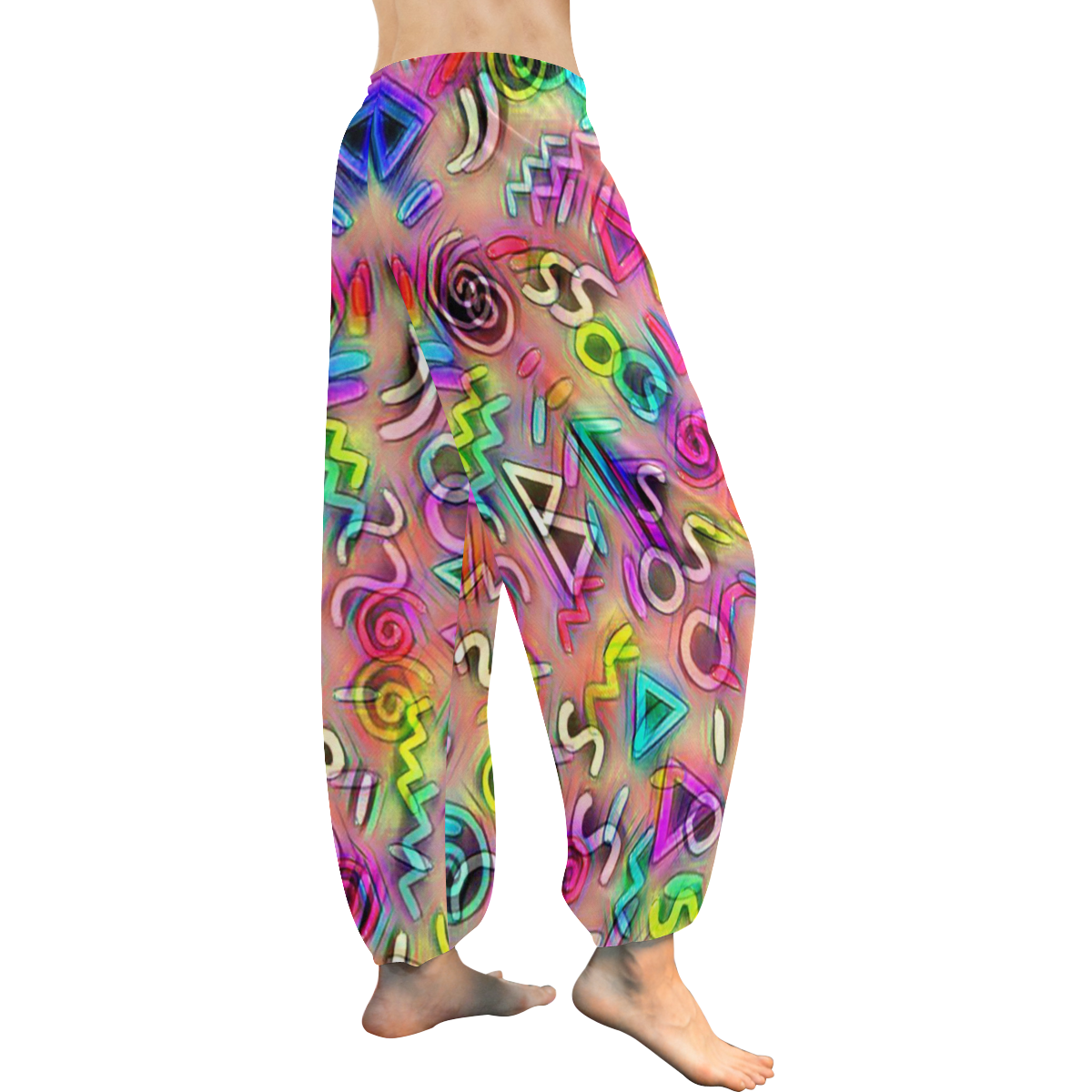 funky doodle 219B by JAMColors Women's All Over Print Harem Pants (Model L18)
