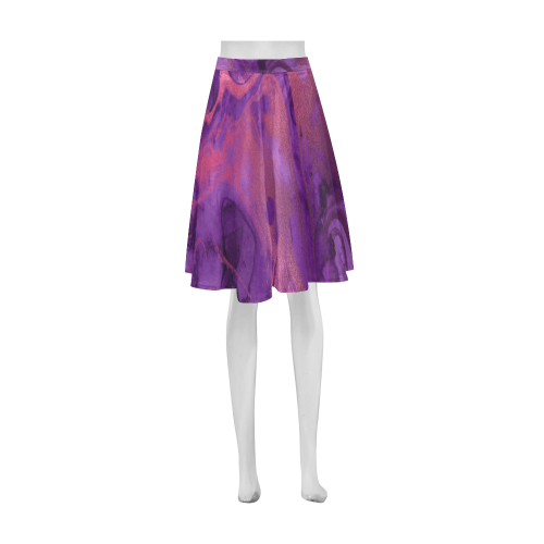 FD's Purple Marble Collection- Women's Purple Marble Short Skirt 53086 Athena Women's Short Skirt (Model D15)