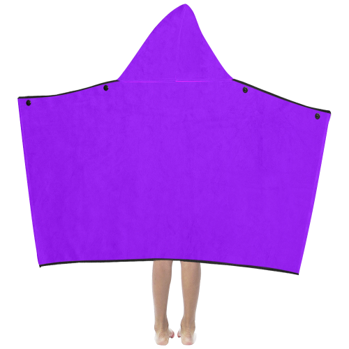 color electric violet Kids' Hooded Bath Towels