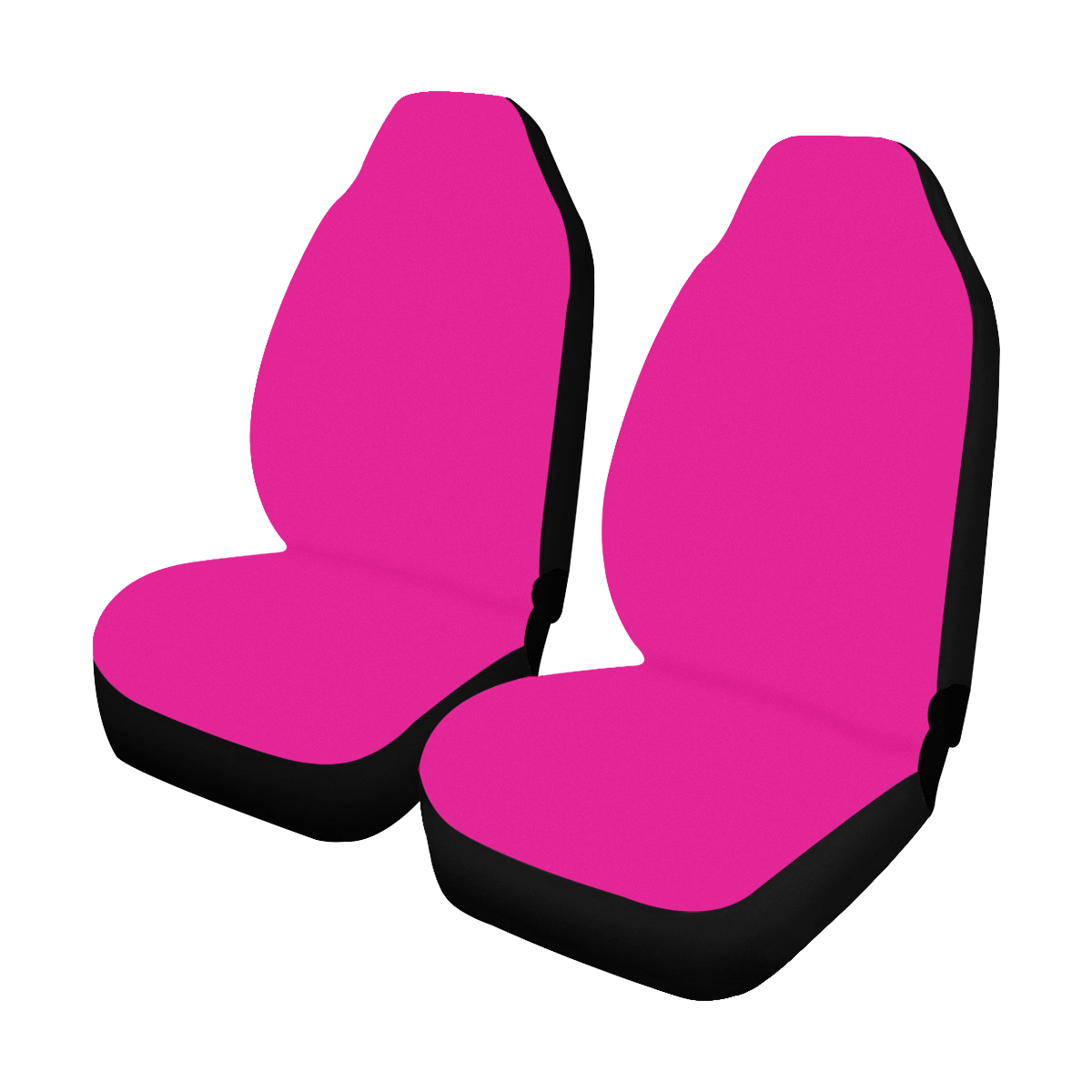 Hot Fuchsia Pink Solid Colored Car Seat Covers (Set of 2)