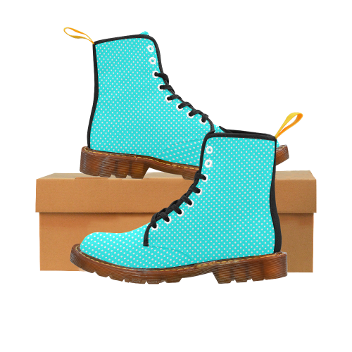 Baby blue polka dots Martin Boots For Women Model 1203H