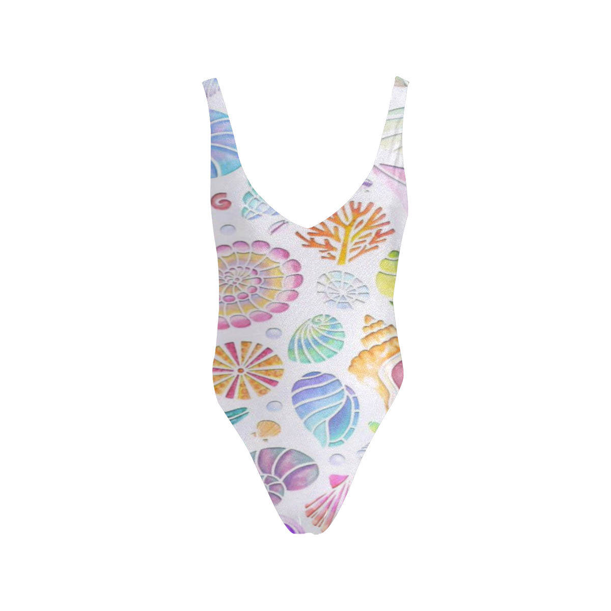 sea life Sexy Low Back One-Piece Swimsuit (Model S09)