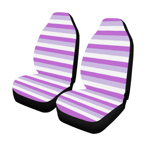 Purple Stripes Car Seat Covers (Set of 2)