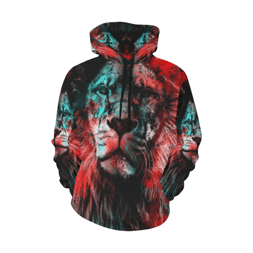 lion jbjart #lion All Over Print Hoodie for Women (USA Size) (Model H13)