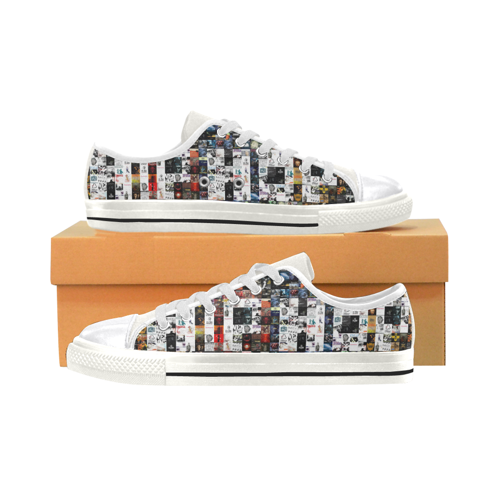 hip hop Women's Classic Canvas Shoes (Model 018)