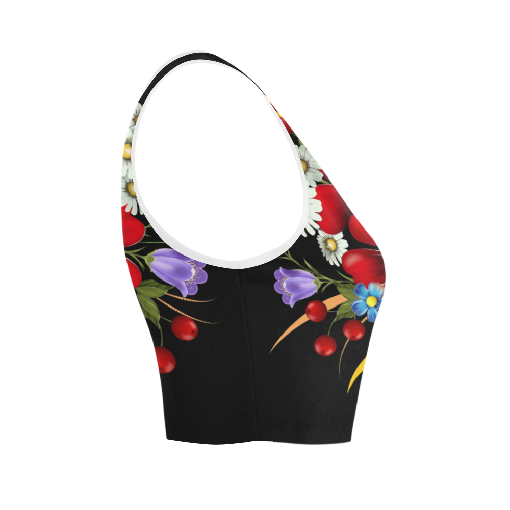 Bouquet Of Flowers Women's Crop Top (Model T42)