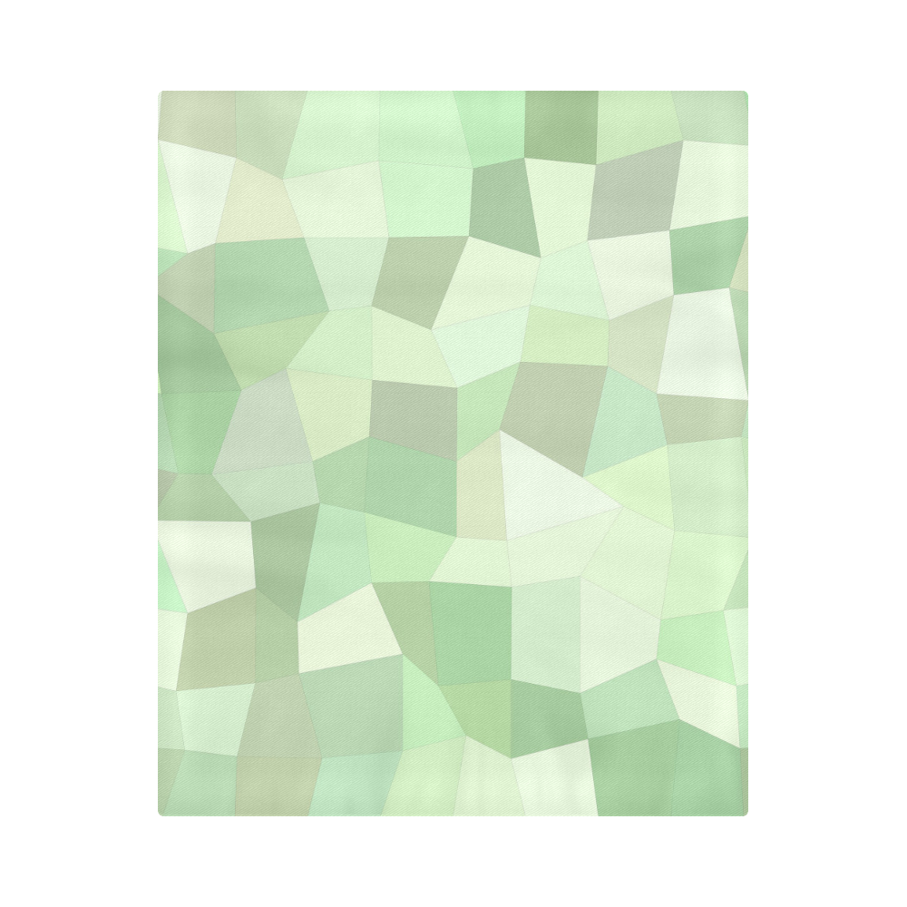 Pastel Greens Mosaic Duvet Cover 86"x70" ( All-over-print)