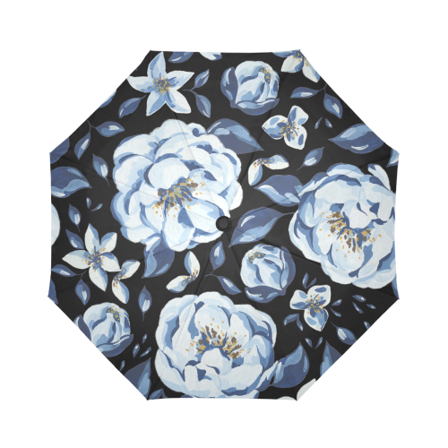 Blue Full Bloom Umbrella Auto-Foldable Umbrella (Model U04)