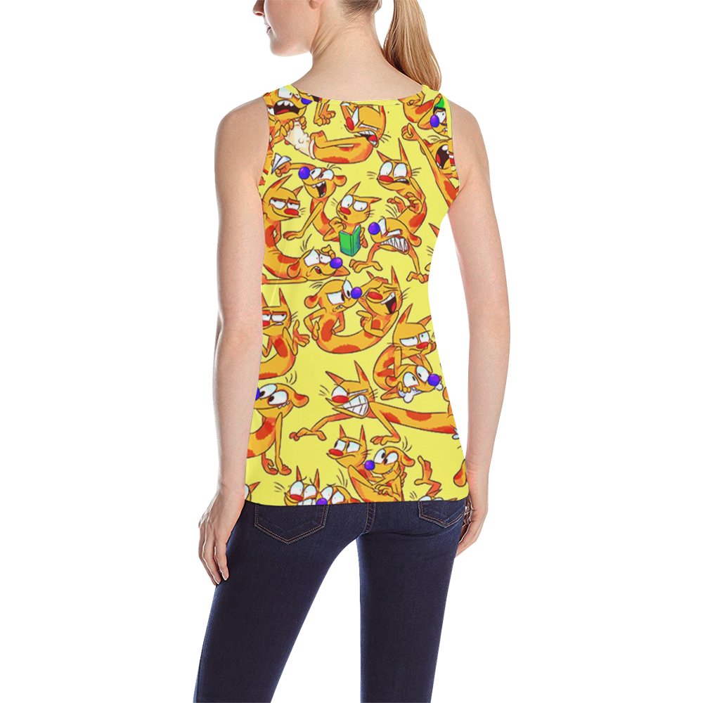 trow back All Over Print Tank Top for Women (Model T43)
