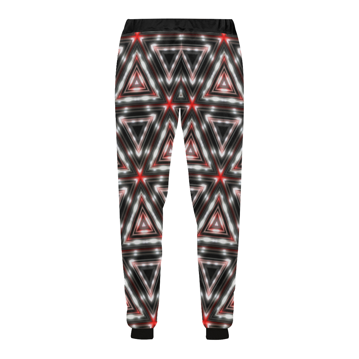 LIT Triangle (Black/White/Red) Unisex All Over Print Sweatpants (Model L11)