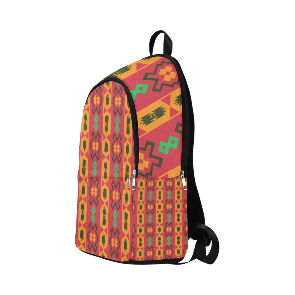 Tribal shapes in retro colors (2) Fabric Backpack for Adult (Model 1659)