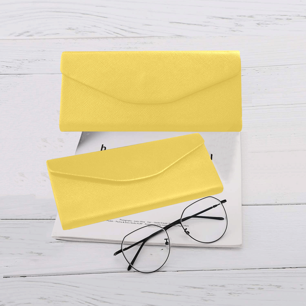 color mustard Custom Foldable Glasses Case