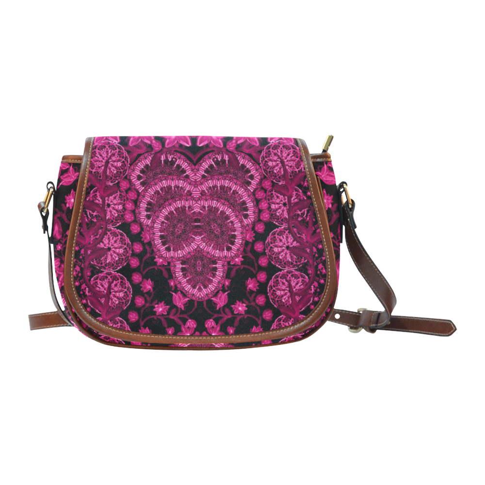 indian flowers 10 Saddle Bag/Small (Model 1649) Full Customization