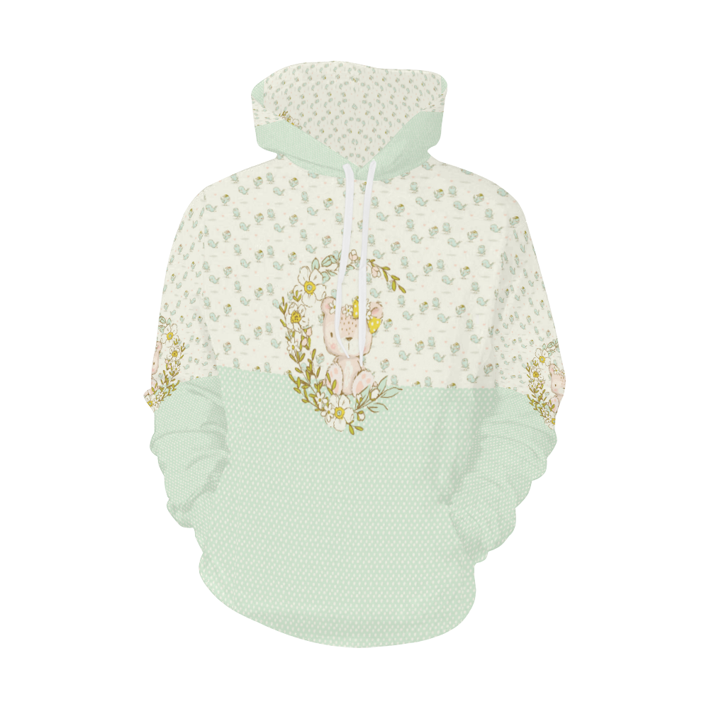 I love my Teddy All Over Print Hoodie for Women (USA Size) (Model H13)