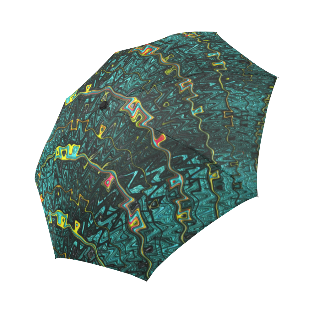 Green Fractal Auto-Foldable Umbrella (Model U04)