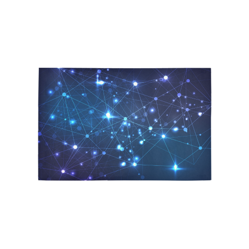 Twinkle Twinkle Little Blue Stars Cosmic Sky Area Rug 5'x3'3''