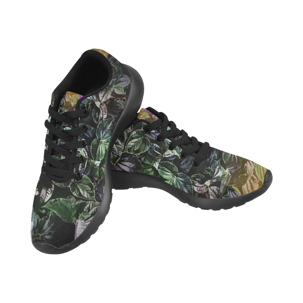 Foliage Patchwork #13 by Jera Nour Women's Running Shoes/Large Size (Model 020)