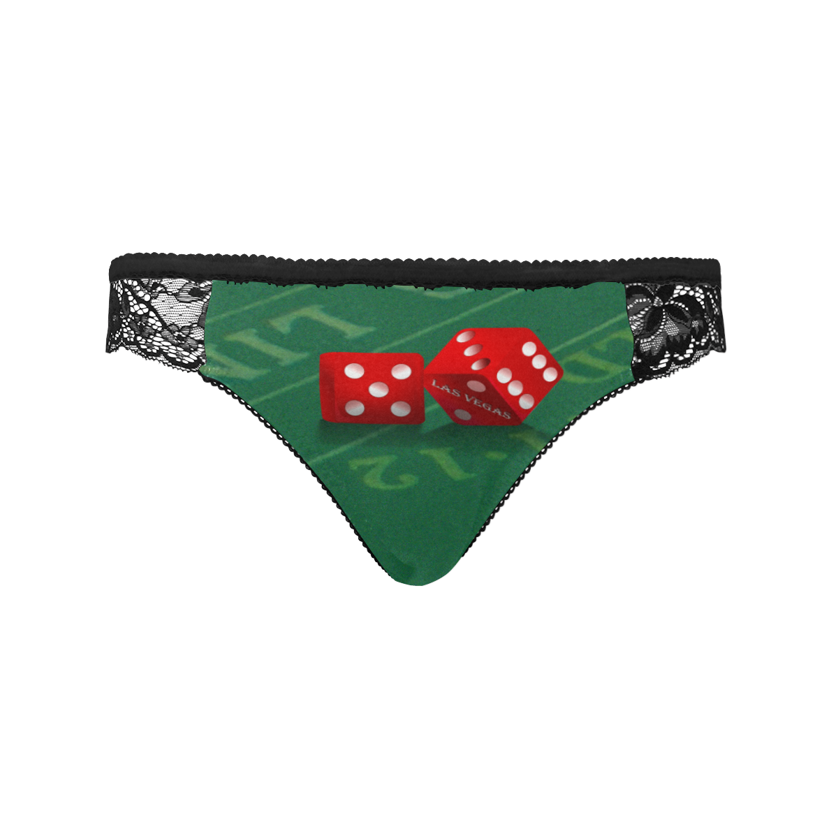 Las Vegas Dice on Craps Table Women's Lace Panty (Model L41)