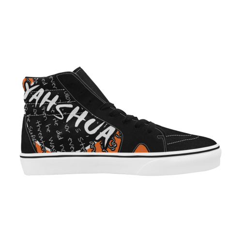 Orange Men's High Top Skateboarding Shoes (Model E001-1)