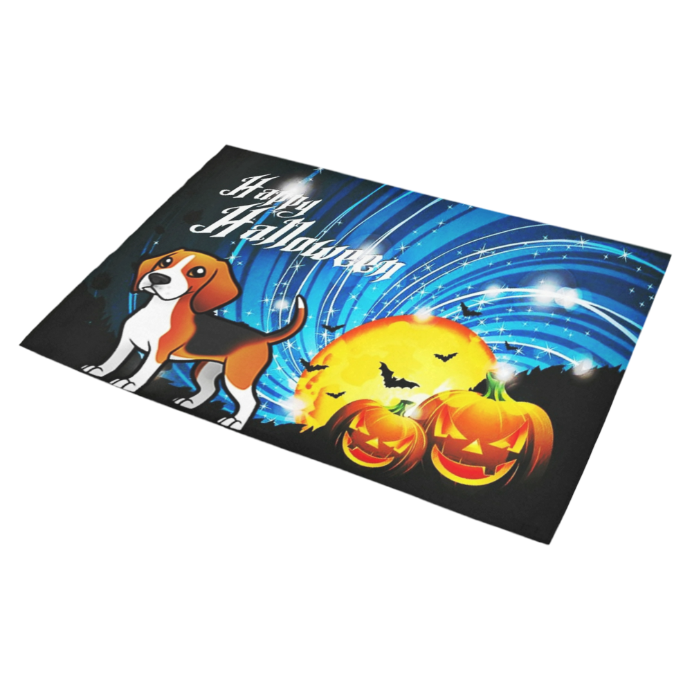 Beagle Happy Halloween Azalea Doormat 30" x 18" (Sponge Material)