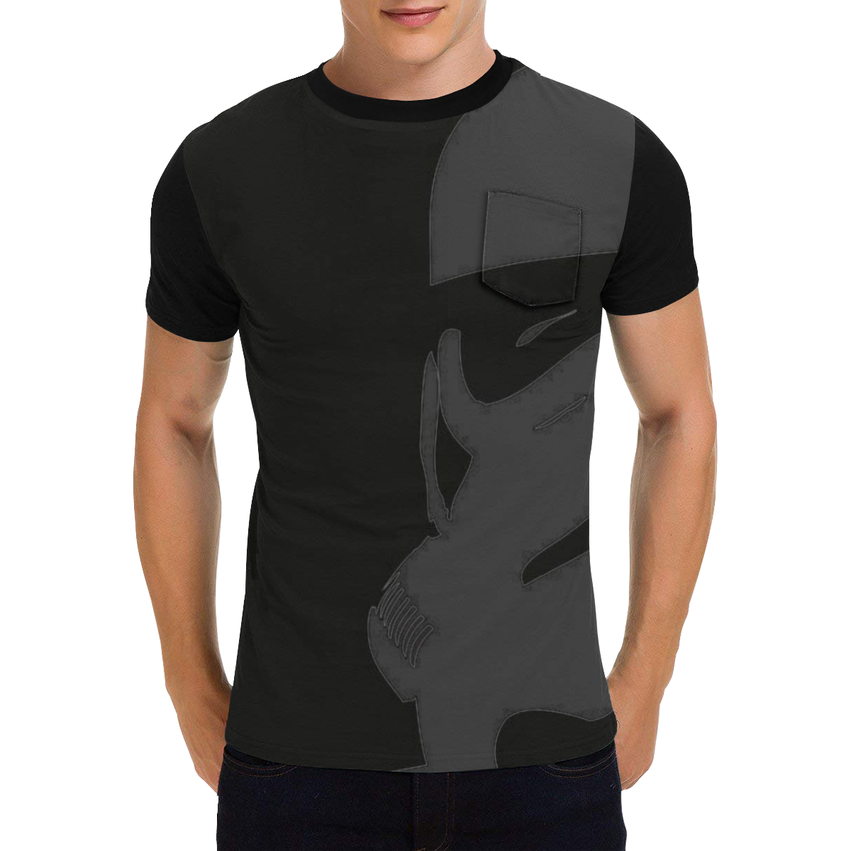 bb 88088 Men's All Over Print T-Shirt with Chest Pocket (Model T56)