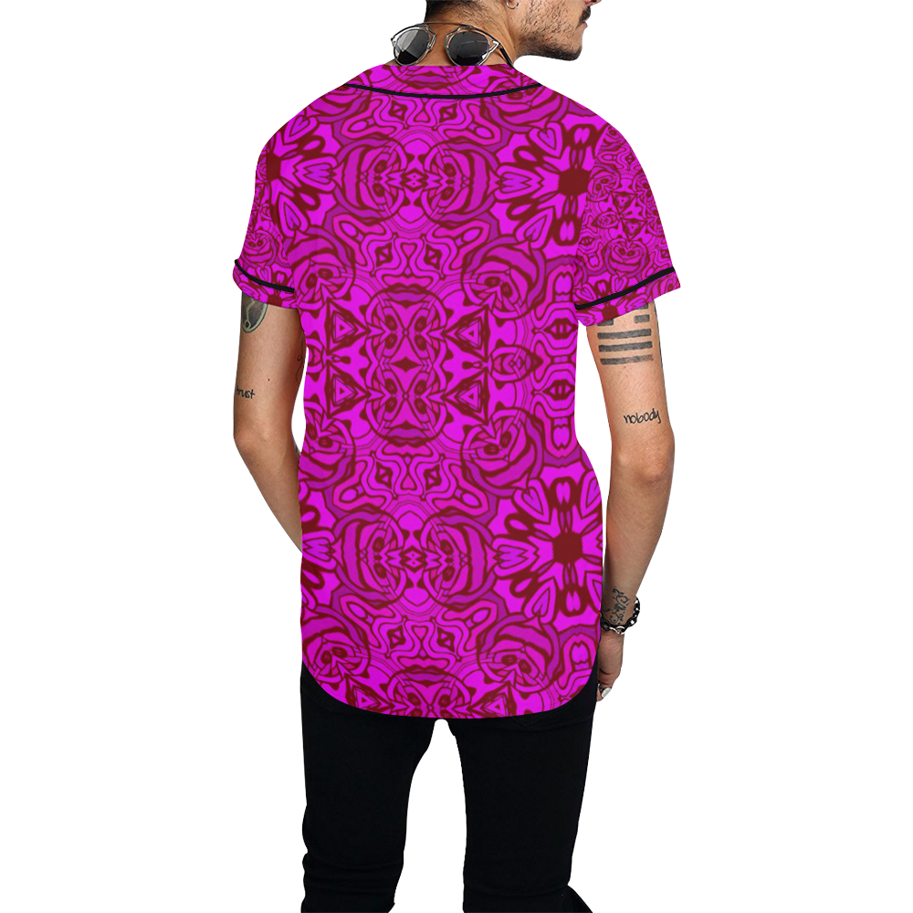 oriental Pattern 7 by JamColors All Over Print Baseball Jersey for Men (Model T50)