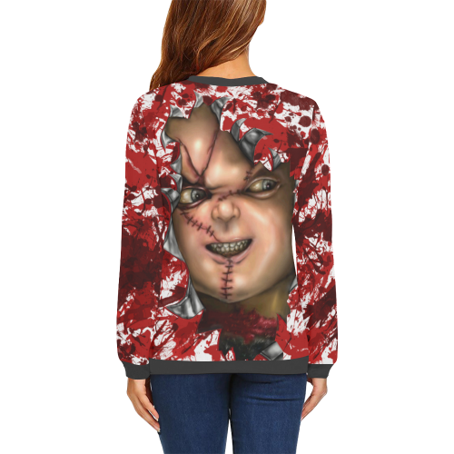 CHUCKY All Over Print Crewneck Sweatshirt for Women (Model H18)