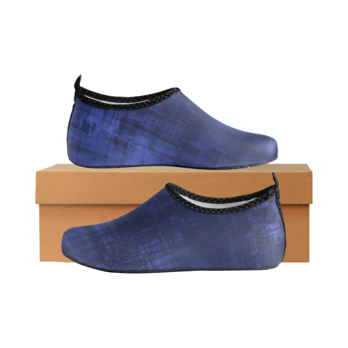 Blue Grunge Women's Slip-On Water Shoes (Model 056)