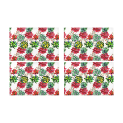 Vibrant Succulent Cactus Pattern Placemat 12’’ x 18’’ (Set of 4)