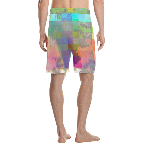 rainbow cloud 3 Men's All Over Print Casual Shorts (Model L23)